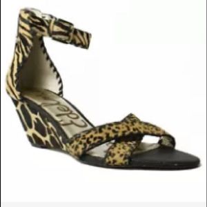 Sam Edelman Calf Hair Wedge Sandals